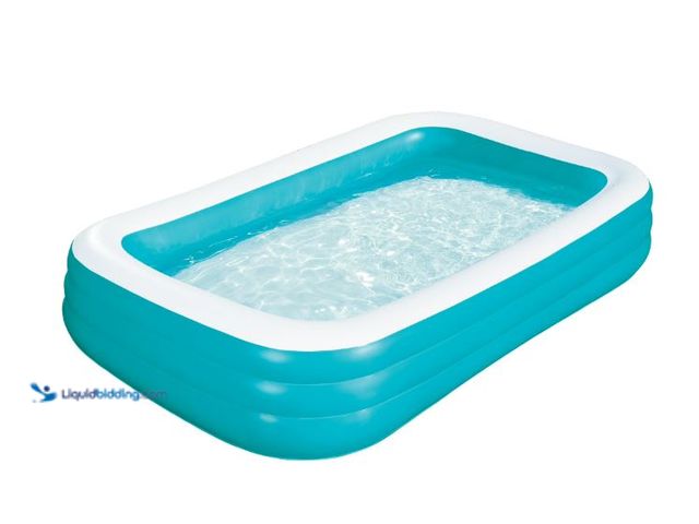 Lot 49-3566905 - Bluescape 10ft Rectangular Family Inflatable Swimming Pool for Ages 6 and Up, Unused