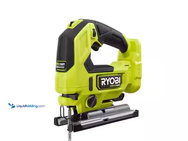 Lot 49-1578087 - RYOBI ONE+ HP 18V Brushless Cordless Jig Saw (Tool Only), Model # PBLJS01B, Slightly used, No batter...