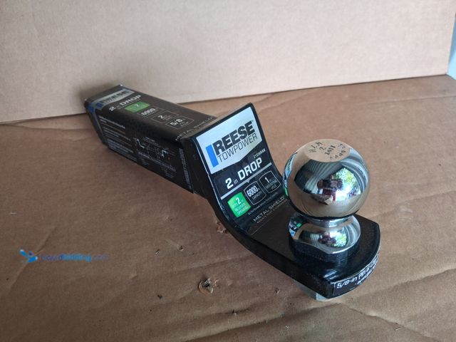 Lot 49-1300004 - Reese Towpower Trailer Hitch Ball Mount Starter Kit, Fits 2 Inch Square Receiver, 2 Inch Drop, 6,000...