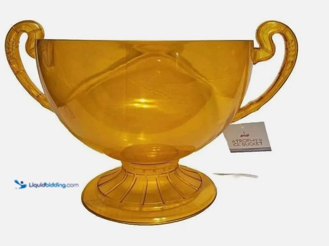 Lot 49-1622410 - Lot of (4) Target Bullseye Summer Golden Trophy Acrylic Ice Bucket, Model # 234-23-8057, Unused  Ref...