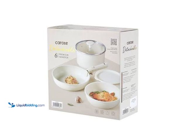 Lot 49-5544608 - caraote detachable 6 piece premium nonstick cookware set. Model: A11057. Unused