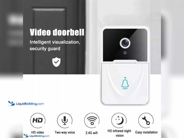Lot 49-5388252 - Wireless Wi-Fi Security Smart Video Doorbell White with Two-Way Talk and Night Vision - NEW - 2-Way ...
