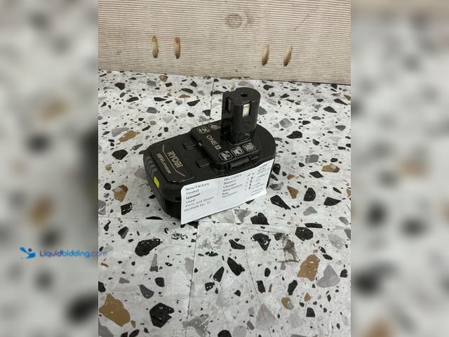 Lot 49-5476869 - RYOBI ONE+ 18V 4.0 Ah Lithium-Ion Battery. Model # PBP005. Unused and working.