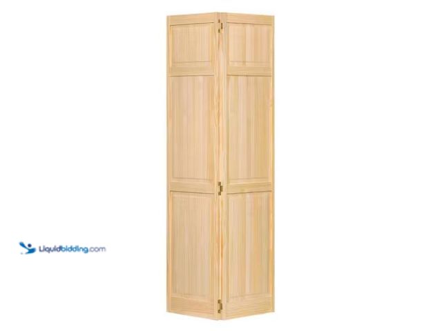 Lot 49-1637930 - Kimberly Bay 36 in. x 80 in. Traditional 6-Panel Solid Core Unfinished Wood Interior Closet Bi-Fold ...