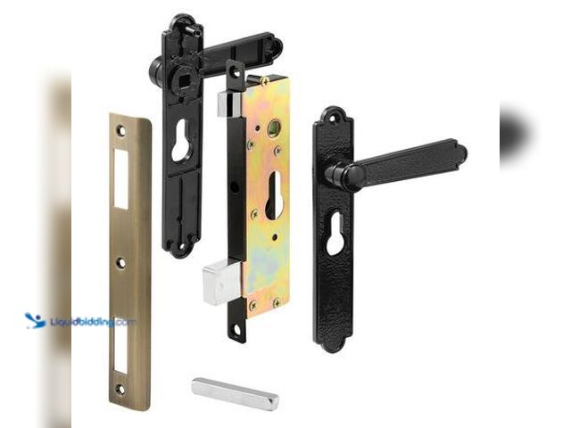 Lot 49-5541587 - Prime-Line Security Door Non-Locking Mortise Handle Set, Steel and Diecast Construction, Black. Mode...