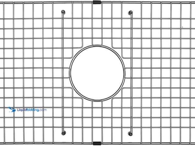 Lot 49-5539975 - Serene Valley Sink Bottom Grid 27-1/2" x 14-1/4", Centered Drain with Corner Radius 3-1/2", NDG2814C...
