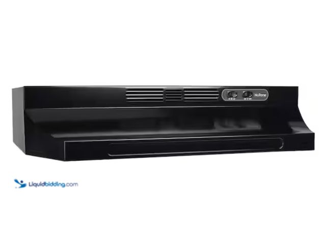 Lot 49-2000372 - Broan-NuTone RL6200 Series 30 in. Ductless Under Cabinet Range Hood with Light in Black, Model # RL6...