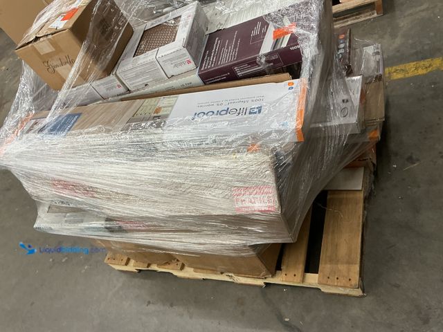 Lot 49-5445947 - Pallet Of Miscellaneous Flooring, Different Makes, Colors and sizes. IMPORTANT Please note that the ...