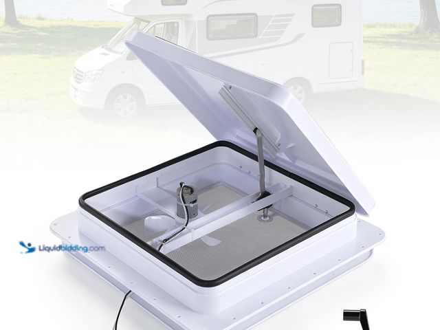Lot 49-5545055 - 14" RV Roof Vent Fan 12V Quiet Camper Exhaust Fan Trailer | Stable motor, strong blades. Reversible ...