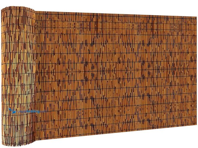 Lot 49-3465340 - Bamboo Reed Fencing, Light Russet Decorative Bamboo Privacy Fence 5ft High, Reed Curtains for Patio ...