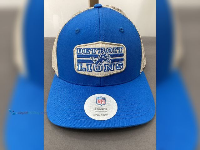 Lot 49-910474 - New Detroit Lions NFL Trucker SnapBack Hat - Gray/Blue - One Size
