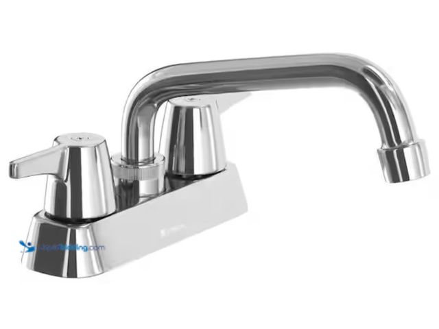 Lot 49-2000864 - Glacier Bay Aragon 4 in. Center set 2-Handle Laundry Faucet in Chrome, Model # HD67849-0A01, Unused,...