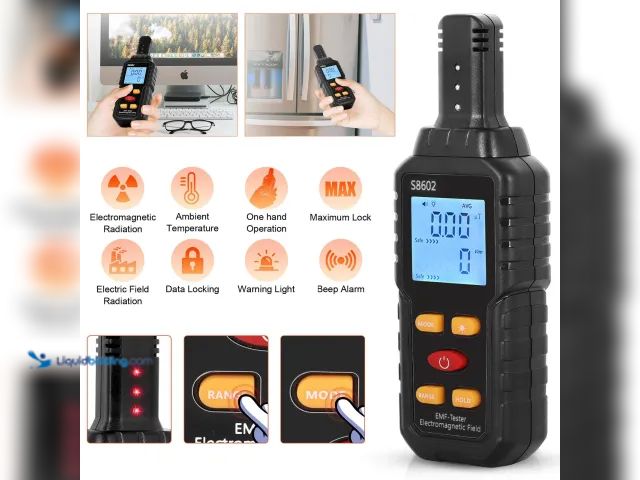 Lot 49-5393262 - S8602 LCD 3-In-1 Electromagnetic Radiation EMF Detector for Ghost Hunting and Other Applications - N...