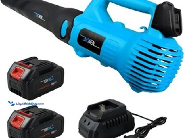 Lot 49-5489137 - NEWONE Leaf Blower Cordless Hand Electric Blower/Leaf Vacuum,20V 5 Blue. Model #190404MKNW521. Used ...