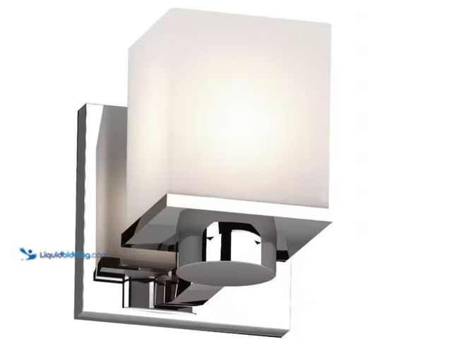 Lot 49-1548634 - Volume Lighting Sharyn 1-Light 4.5 in. Chrome Indoor Bathroom Vanity Wall Sconce or Wall Mount with ...