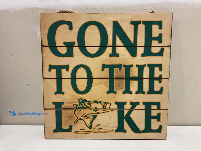 Lot 49-3709143 - Other WOW AN AMAZING COLLECTIBLE WOODEN SIGN “GONE TO THE LAKE” WITH HANGER AN AMAZING LOT FOR ANY C...