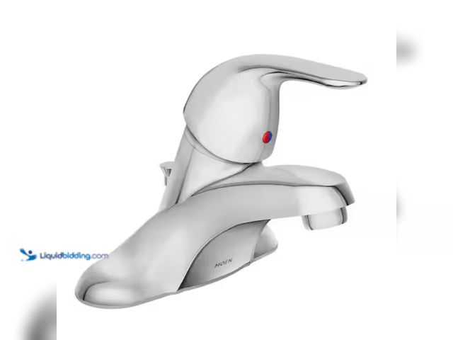 Lot 49-2000361 - MOEN Adler 4 in. Centerset Single Handle Low-Arc Bathroom Faucet in Chrome, Model # WS84503, New, Fa...