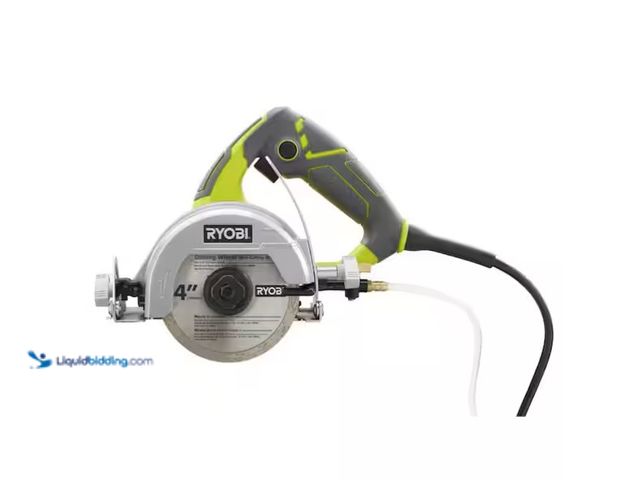 Lot 49-1566788 - RYOBI 12 -Amps 4 in. Blade Corded Wet Tile Saw, Model # TC401, unused, unable to test, tool only, No...