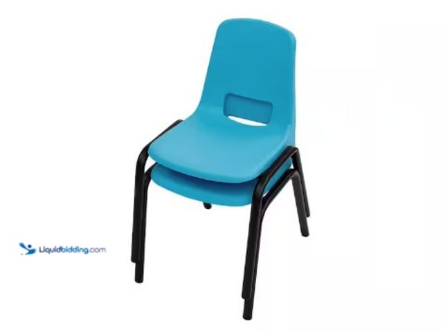Lot 49-2025223 - Lot of (3) HDX Blue & Black Kids Stacking Chair, Model # THD-12INKSC-BLBK-2VN, MSRP $81.81, Unused. ...