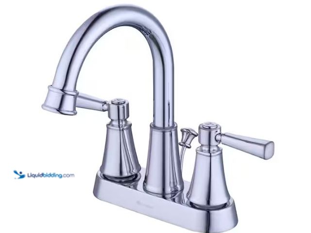 Lot 49-1624743 - Glacier Bay Melina 4 in. Centerset Double Handle High-Arc Bathroom Faucet in Chrome Model # HD67513W...