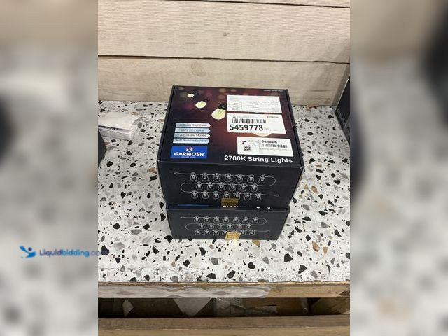 Lot 49-5459778 - QTY 2 - Garibosh Led Bulb String Lights. 2700K String lights. 4 Adjustable Modes. Model #DFQY-SS14. ...