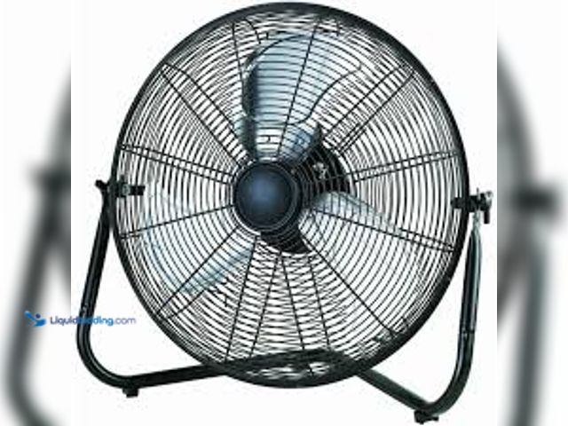 Lot 49-5548831 - Mainstays 20" 3-Speed High Velocity Tiltable Black Steel Floor Fan MODEL:4894192001367 UNUSED. TESTE...
