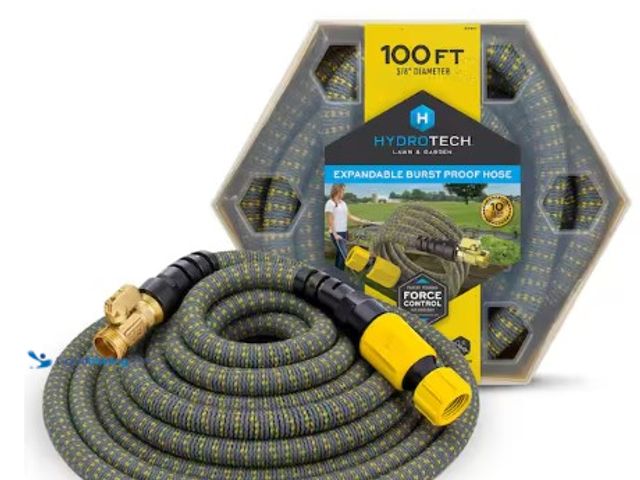 Lot 49-1516924 - Hydrotech 5/8 in. Dia x 100 ft. Expandable Garden Water Hose, Model # 8991, unused  Ref#HD-PA0717