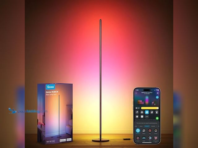 Lot 49-5411890 - Govee RGBIC Floor Lamp Basic, LED Corner Lamp Works with Alexa, 1000 Lumen Smart Modern Floor Lamp w...