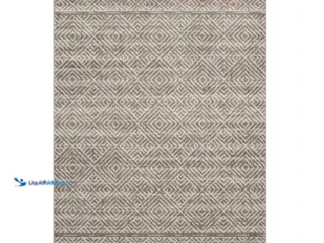 Lot 49-1567528 - Mohawk Home Sula Tex Gray/Cream 7 ft. 6 in. x 9 ft. 6 in. Geometric Indoor Area Rug, Model # 933104,...