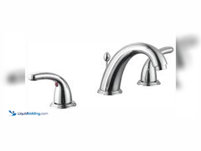 Lot 49-5489038 - Glacier Bay Builders 8 in. Widespread 2-Handle High-Arc Bathroom Faucet in Chrome. Model # HD67364W-...