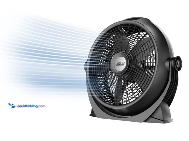 Lot 49-5538924 - Lasko WindMachine 20" Air Circulator Floor Fan, 3 Speeds, 320 Adjustable Tilt,. Used and powers on