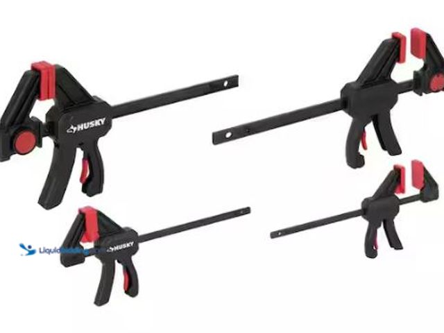 Lot 49-3473053 - (2 packs) Husky Trigger Clamp Set (4-Piece), Model # 00134, Unused, 2 packs of 4 pieces.  Ref#SB1029