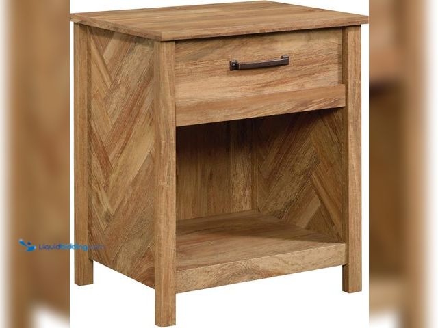 Lot 49-3531544 - Sauder Cannery Bridge Night Stand with Spacious Drawer, Nightstand for Bedroom, Sindoori Mango Finis...
