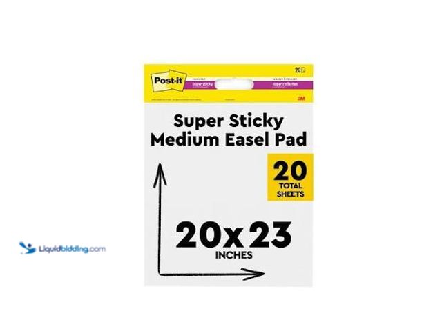 Lot 49-5542509 - 3M Post-It Self Stick Wall Pad 20x23'' 2 Pack, Factory Sealed