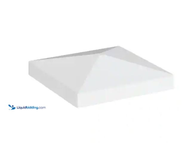 Lot 49-1631316 - Lot of (24) Veranda 4 in. x 4 in. White Pyramid Post Cap with Glue, Model # 73012417, Unused.  Ref#B...