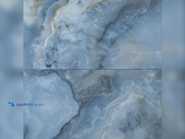 Lot 49-2000843 - Approx. (77) sq. ft. of Ivy Hill Tile Jume Onyx Blue 23.62 in. x 47.24 in. Polished Porcelain Floor ...