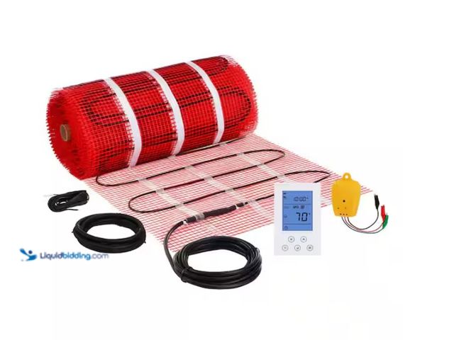 Lot 49-1628094 - VEVOR Floor Heating Mat 100 Sq. ft Electric Radiant In-Floor Heated Warm System with Digital Floor S...