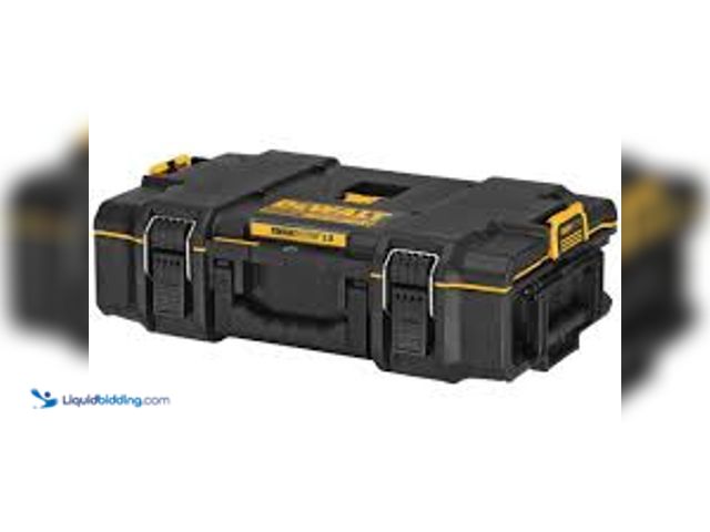 Lot 49-5415209 - DEWALT TOUGHSYSTEM 2.0 22 in. W Small Modular Tool Box. Model # DWST08165. Used. Broken handle.
