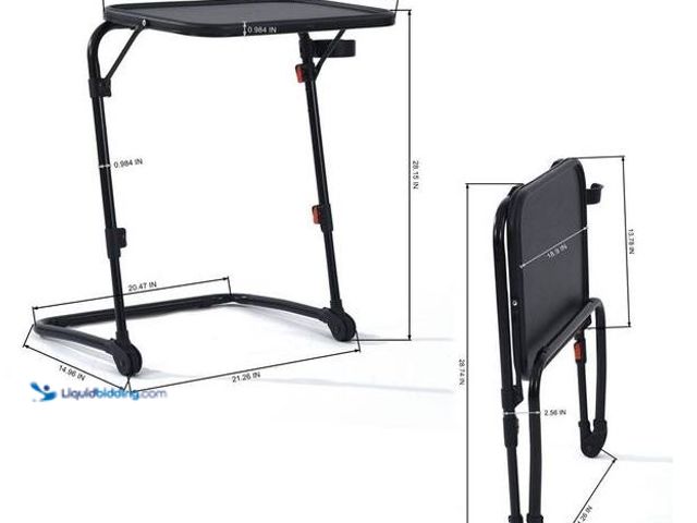 Lot 49-5486584 - Homy Casa
Base Black 21.26 in. W Modern Rectangle Plastic End, Side Table with Adjustable Height fo...