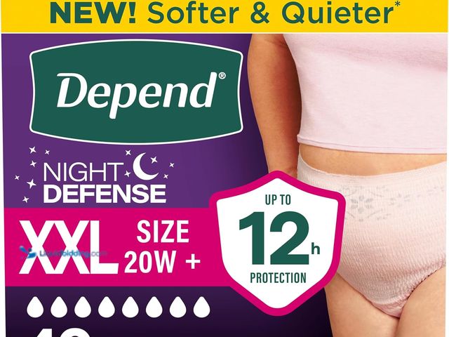 Lot 49-5544306 - Depend Night Defense Adult Diapers, Incontinence & Postpartum Bladder Leak Underwear for Women, Disp...