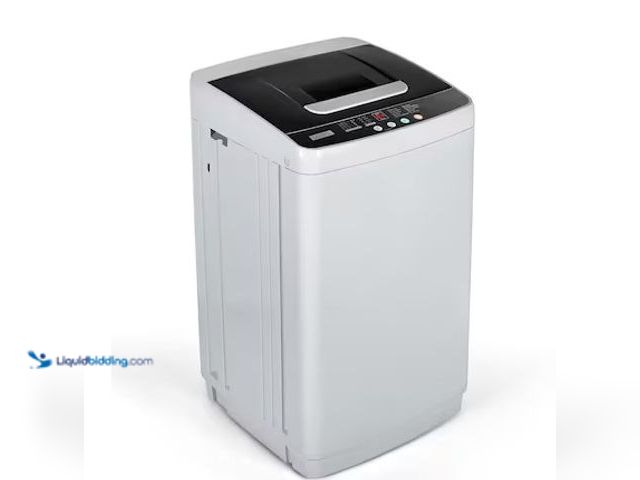 Lot 49-2025334 - 1.03 CuFt 8.8LBS Capacity Portable Top-Load Washer with 10 Programs Drain Pump and LED Display, Mode...
