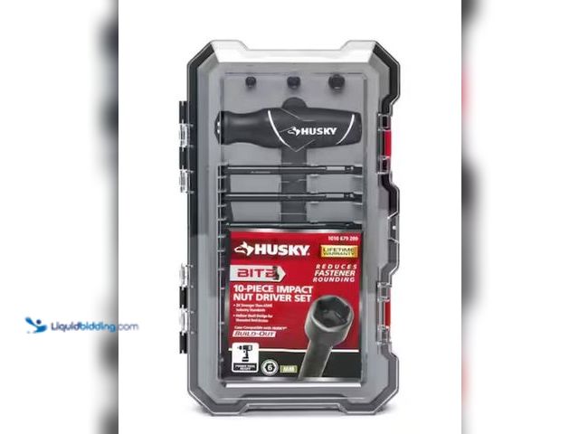 Lot 49-2026138 - Husky BITE Metric Impact Ready Interchangeable Nut Driver Set with Cushion-Grip Handle (10-Piece), M...
