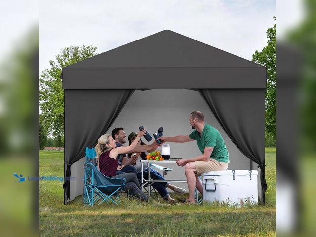 Lot 49-5477396 - homfan
Pop Up Canopy 10 ft. x 10 ft. Tent Waterproof and UV-Resistant Outdoor Canopy, with Removabl...