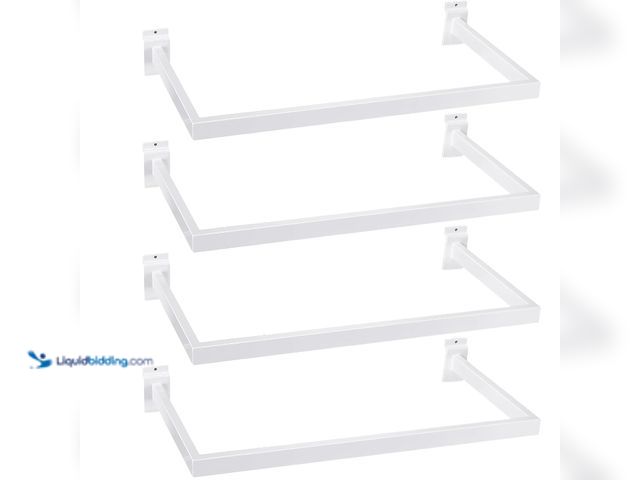 Lot 49-5414277 - Unittype 4 Pcs U Shaped Hangrail for Slatwall 24 Inch Tubing Hangrail Rectangular Tubing Metal Slat ...