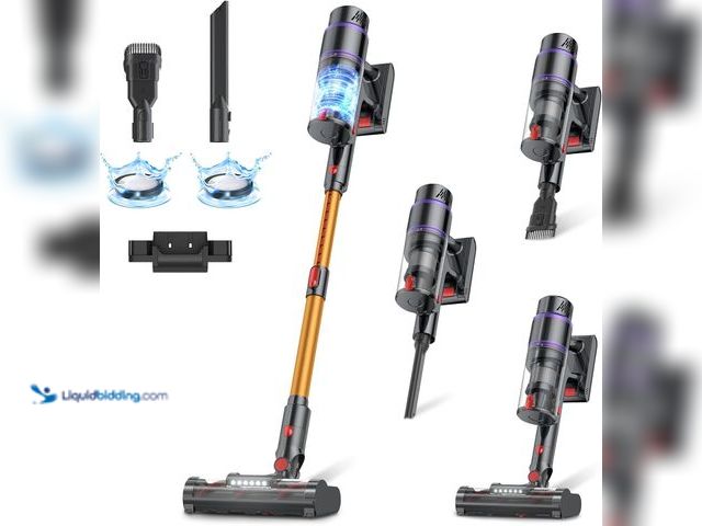 Lot 49-5549713 - frecaer Cordless Vacuum Cleaner, 550W Home Vacuum Cleaners with Removable Battery, Standalone Vacuum...