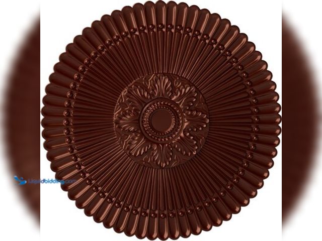 Lot 49-5408253 - Ekena Millwork Nexus 30-in W x 30-in L Painted Antique Copper Polyurethane Whole Ceiling Medallion. ...