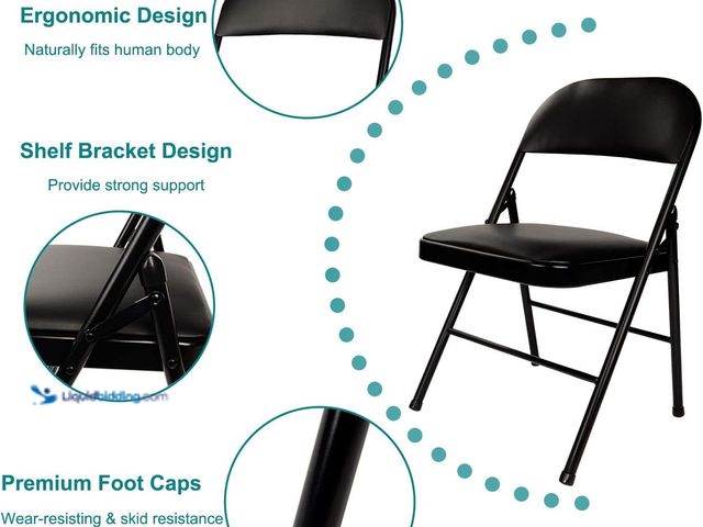 Lot 49-5463339 - VECELO Folding Portable Chairs 2PC. Item is Used, NO TABLE INCLUDED