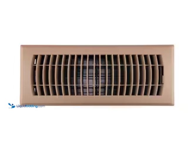 Lot 49-2004122 - Lot of (8) Everbilt 4 in. x 12 in. 1-Way Plastic Floor Register in Brown, Model # E160MBP04X12, New....