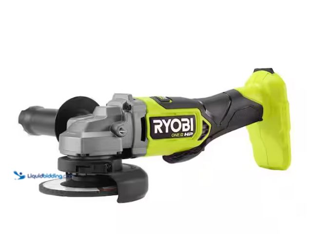 Lot 49-1578117 - RYOBI ONE+ HP 18V Brushless Cordless 4-1/2 in. Angle Grinder (Tool Only), Model # PBLAG02B, Unused, ...