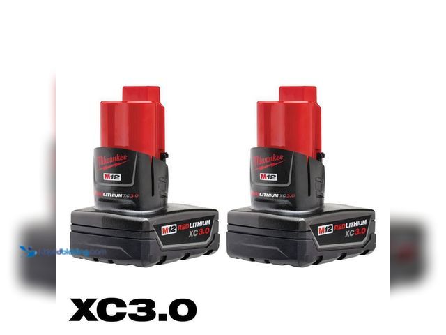 Lot 49-5449175 - Milwaukee
M12 12-Volt Lithium-Ion XC Extended Capacity 3.0 Ah Battery Pack (2-Pack) (2pack) New